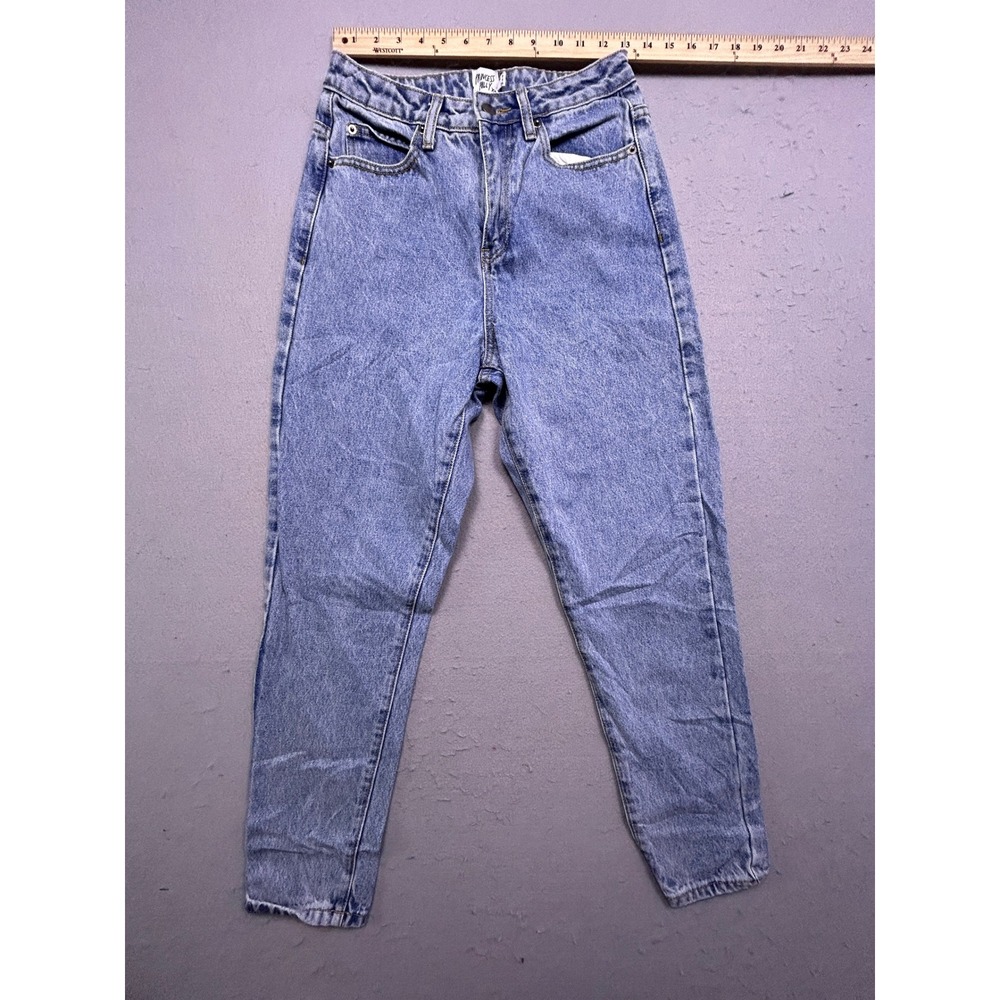 Princess Polly Mom Jeans 100% Cotton Light Wash Denim US 4 EU 36 Womens